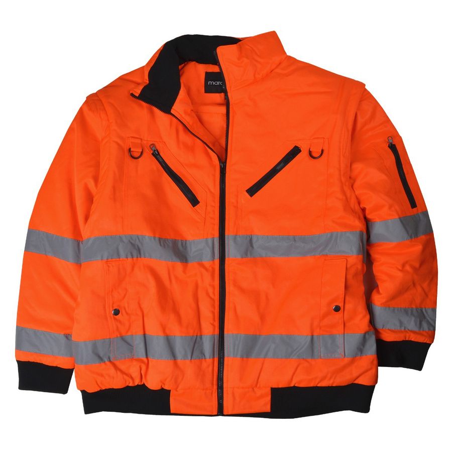 Marc & Mark Warnschutz 2in1 XXL Arbeitsjacke orange