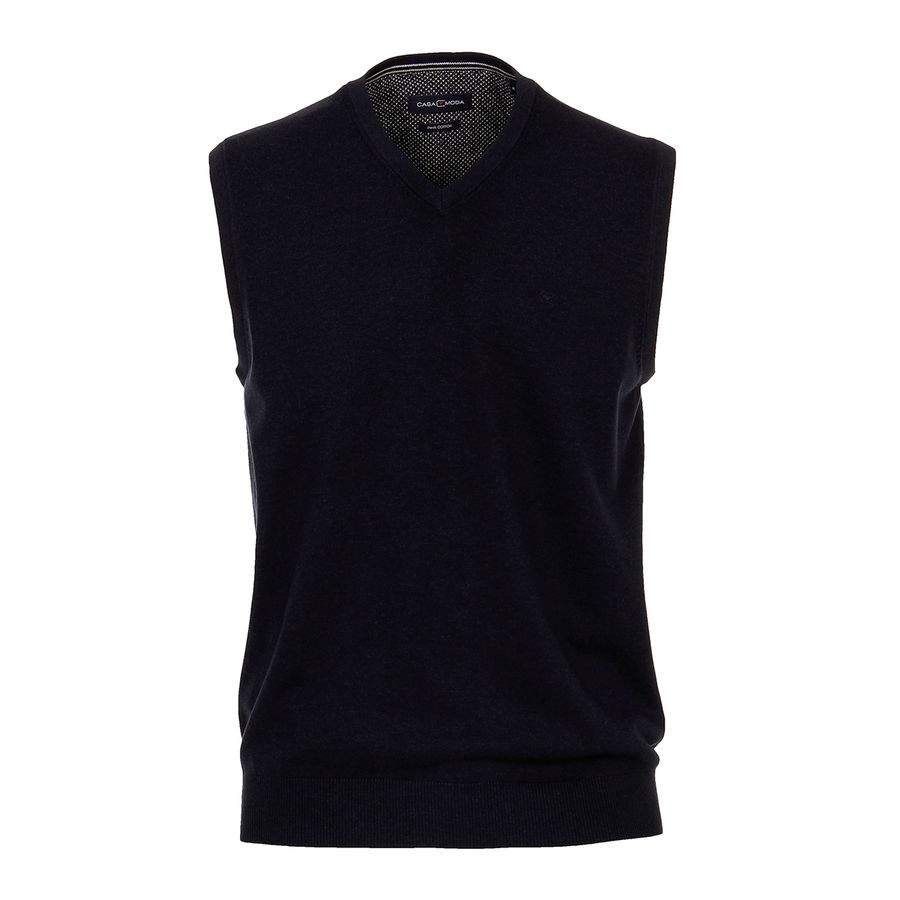 XXL CasaModa Pullunder V-Neck dunkelblau melange