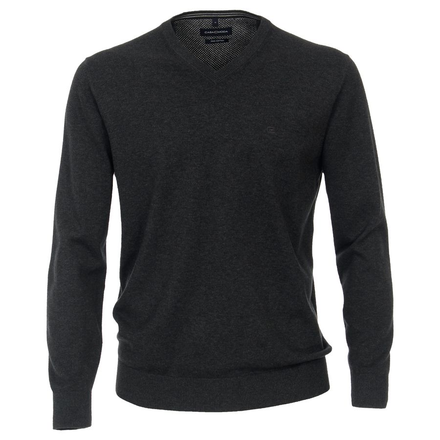 CasaModa Pullover V-Neck XXL anthrazit melange