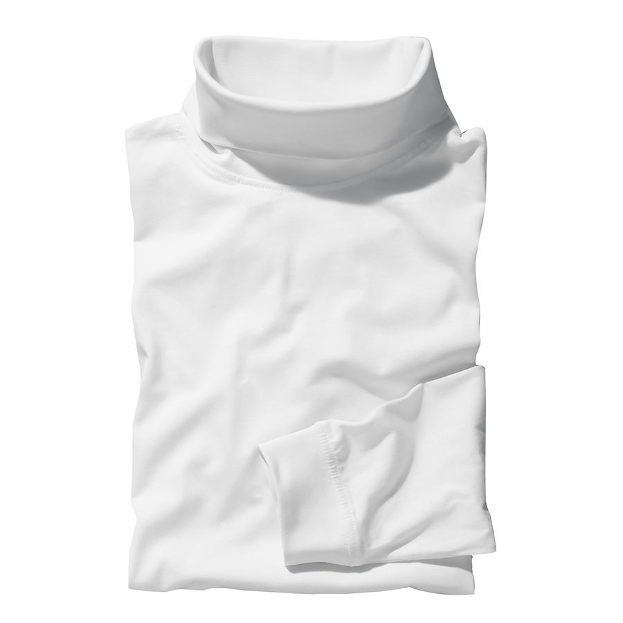 Rollkragen-Langarmshirt Roy weiß Redfield Übergröße