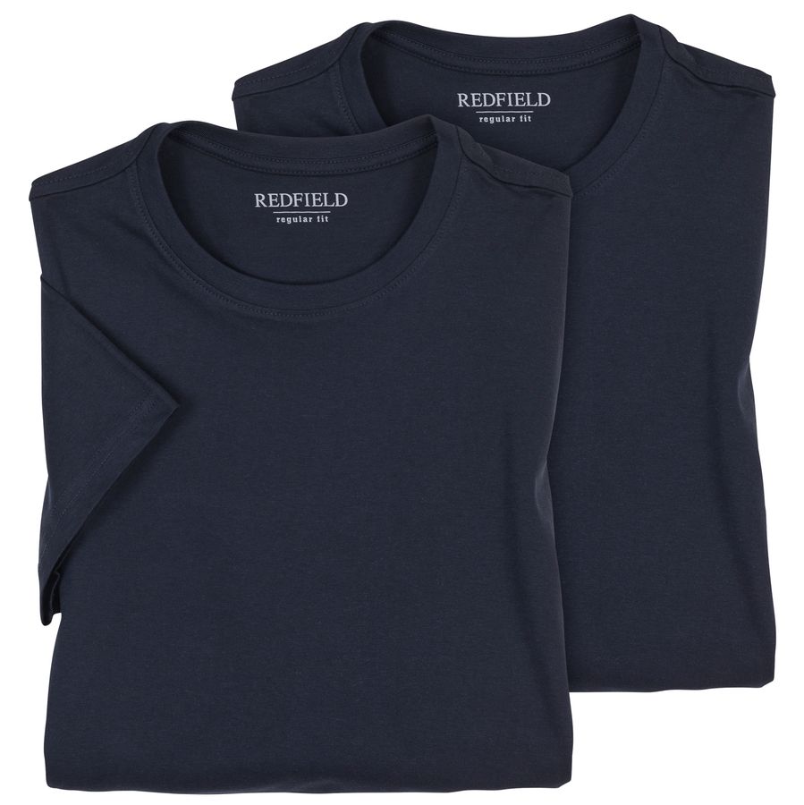 Redfield Doppelpack T-Shirts Übergröße dunkelblau