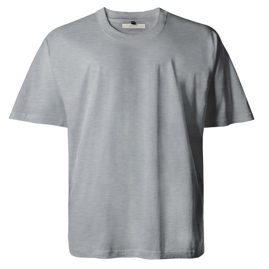 Hellgrau melanges T-Shirt Lucky Star Übergröße