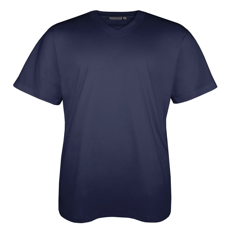 Lucky Star dunkelblaues T-Shirt V-Ausschnitt XXL