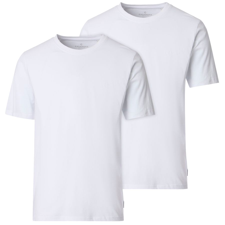 CasaModa Doppelpack Übergrößen T-Shirts weiß