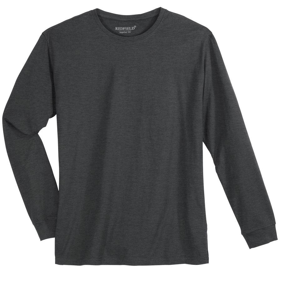 Redfield Langarmshirt anthrazit melange Übergröße