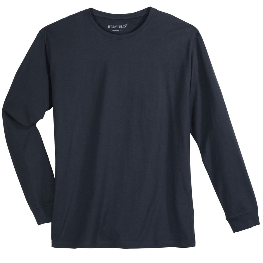 Redfield Langarmshirt Harvey Übergröße dunkelblau