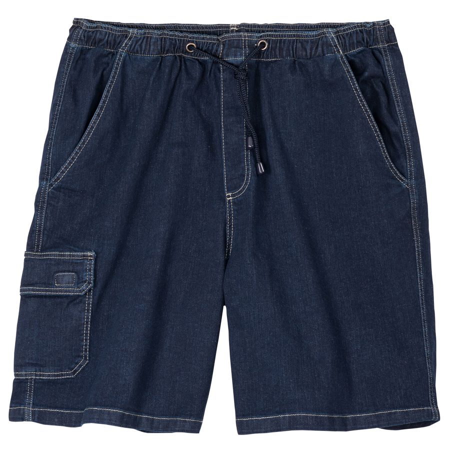 Abraxas XXL Jeans-Cargo-Bermuda dunkelblau