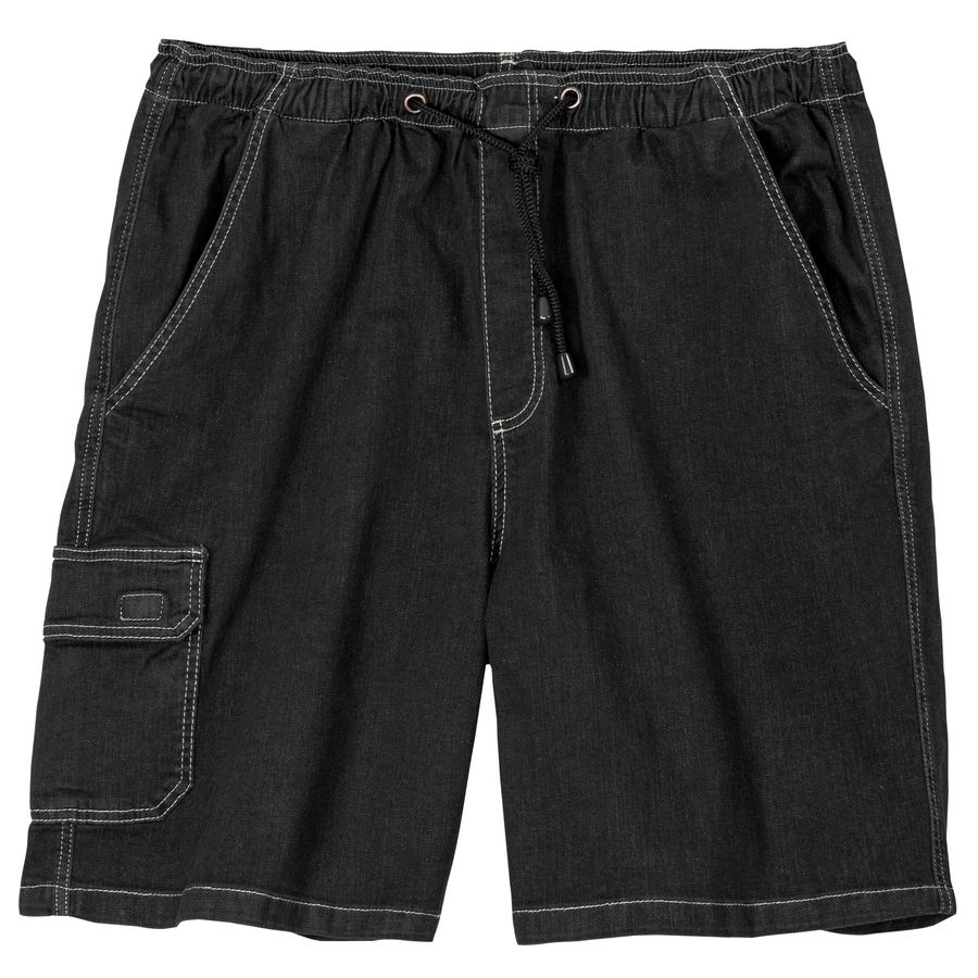 Abraxas Jeans-Cargo-Bermuda schwarz Übergröße