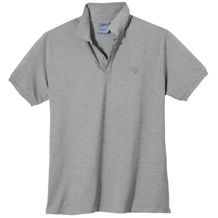 Poloshirt Basic Ahorn Sportswear XXL grau melange