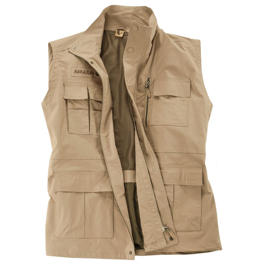 Outdoor Weste sand Abraxas Übergröße