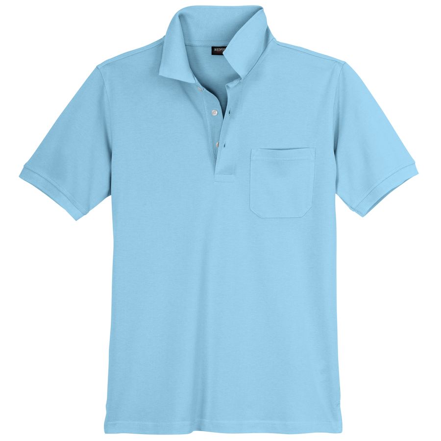 Poloshirt Übergröße hellblau Piqué Redfield Ralph