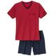 Götzburg XXL Pyjama Shorty rot-dunkelblau gemustert Götzburg XXL Pyjama Shorty rot-dunkelblau gemustert