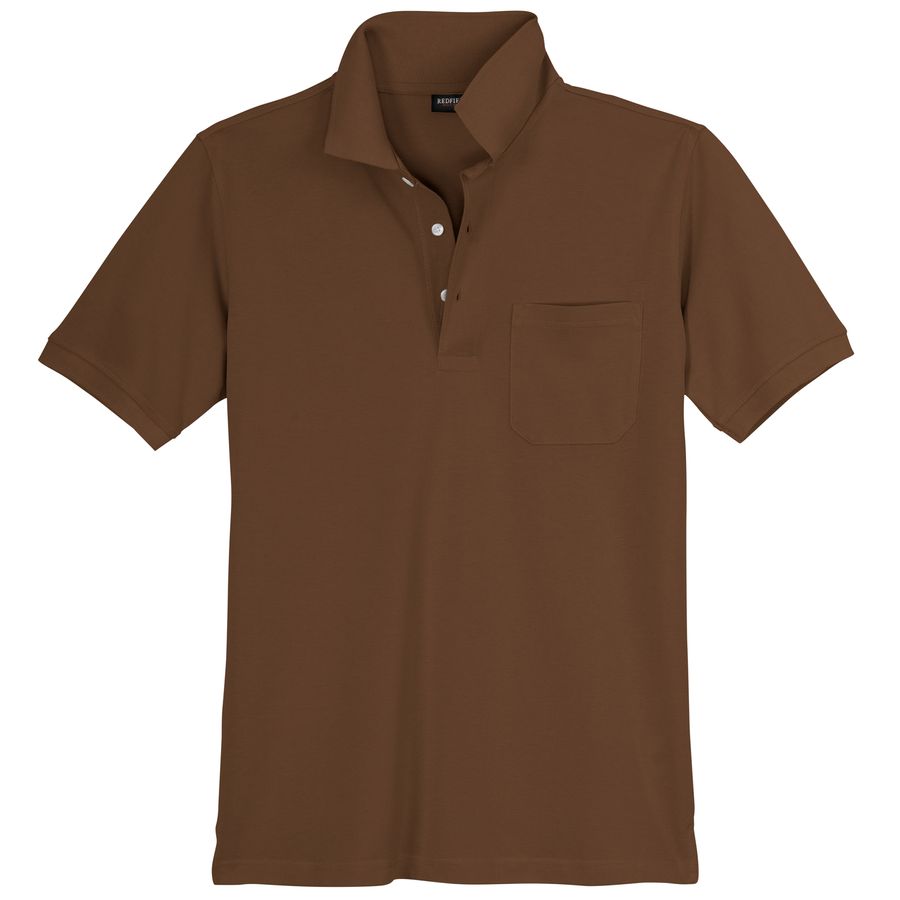 Übergrößen Piqué Poloshirt braun Redfield Ralph