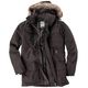 Brigg dunkelbrauner Parka mit abnehmbarer Kapuze Übergröße Brigg dunkelbrauner Parka mit abnehmbarer Kapuze Übergröße
