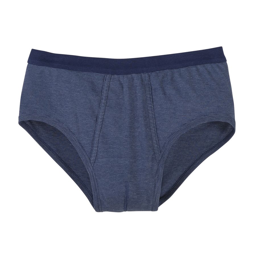 Adamo XXL Slip Thermo navy-hellgrau gestreift