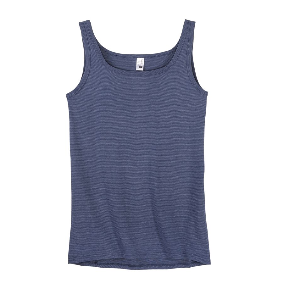 XXL Adamo Thermo Unterhemd navy-hellgrau gestreift