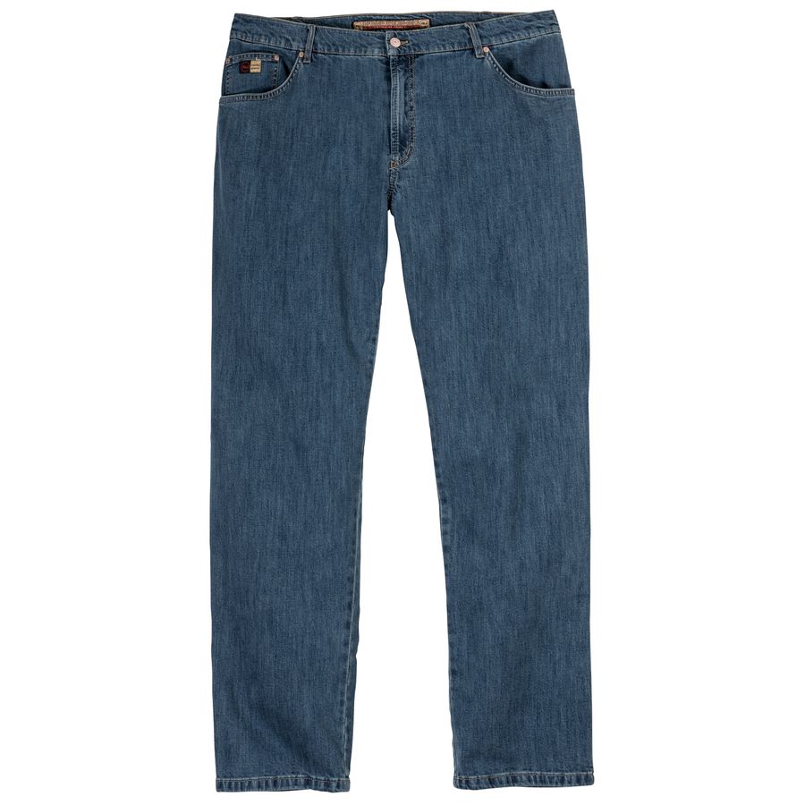 Revils Stretch-Jeans Übergröße blau stone washed