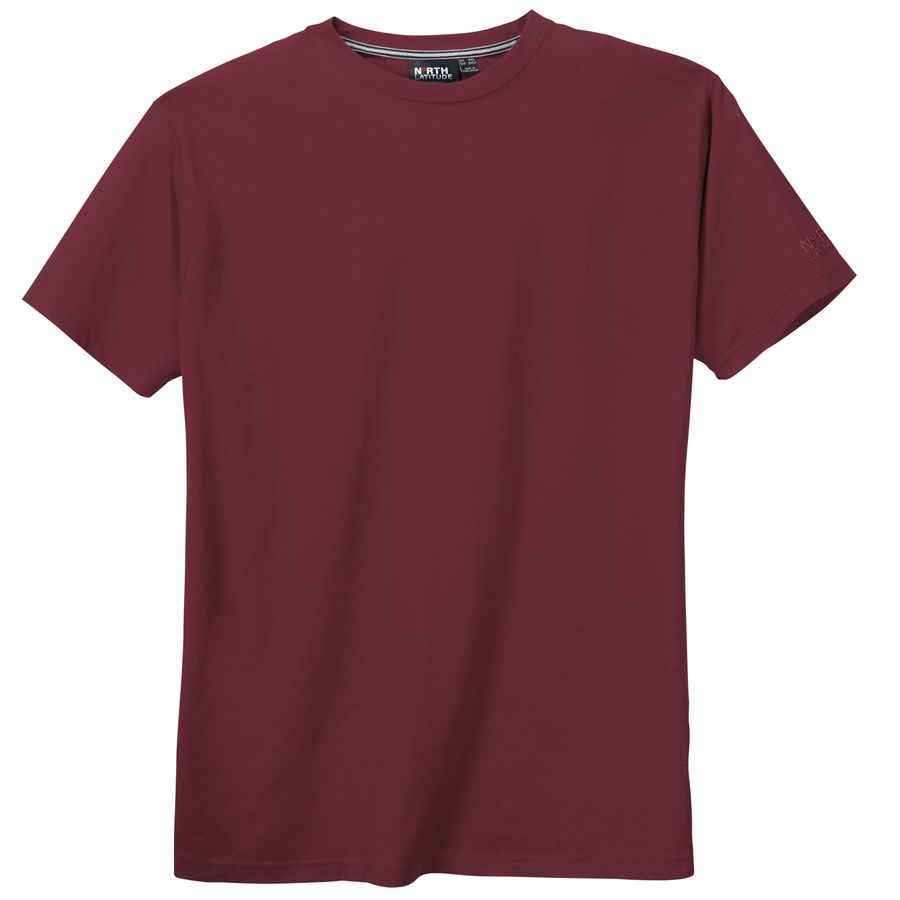 North Latitude Basic T-Shirt bordeaux Übergröße