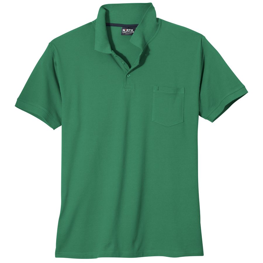 North Latitude Poloshirt grün Übergröße