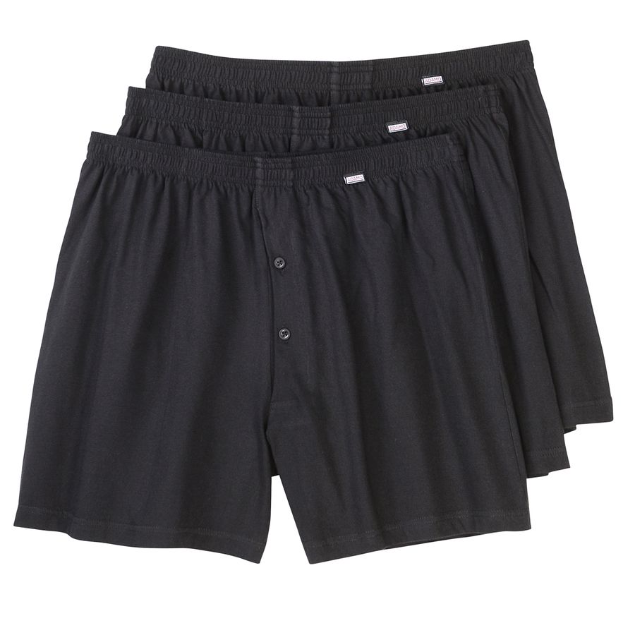 Adamo Übergrößen Boxershorts schwarz 3er-Pack