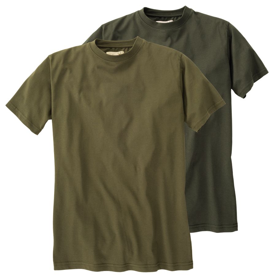 Hubertus Doppelpack T-Shirt dunkeloliv/schilf XXL