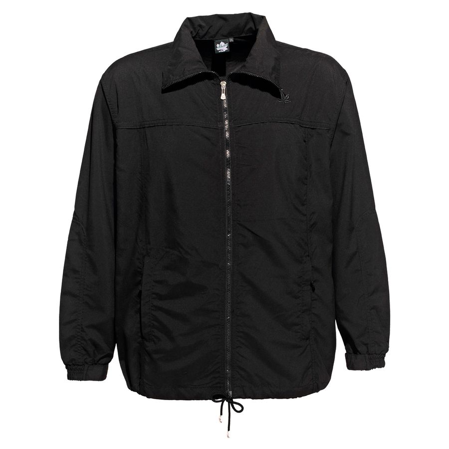 Microfaser Trainingsjacke Übergrößen schwarz Ahorn