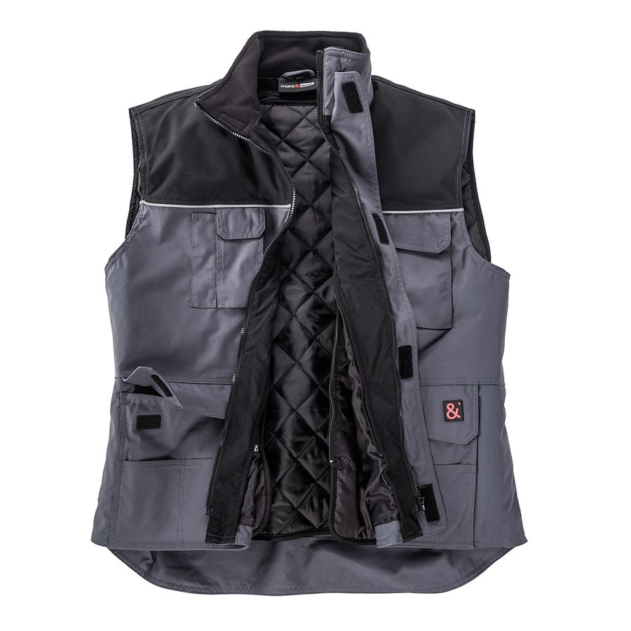 Marc & Mark 2in1 Arbeitsweste XXL anthrazit-schwarz