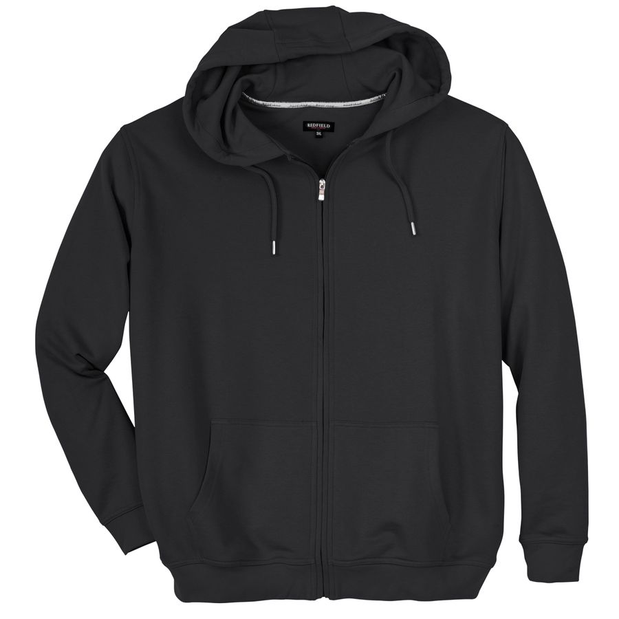 Übergrößen Sweatjacke Herren schwarz Redfield