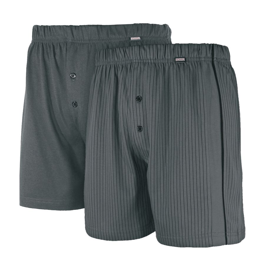 Adamo 2er-Pack Boxershorts dunkelgrau Übergröße
