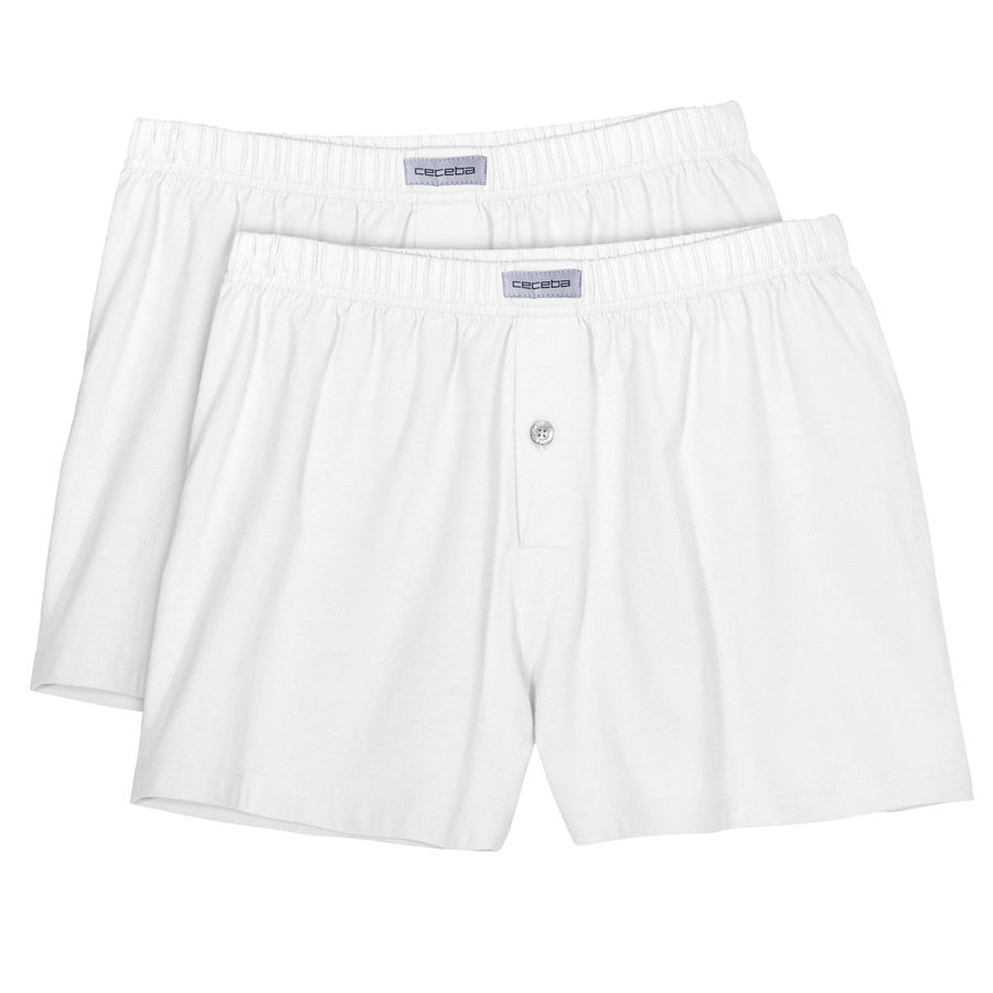 Boxershorts 2er Pack weiß Ceceba Übergröße