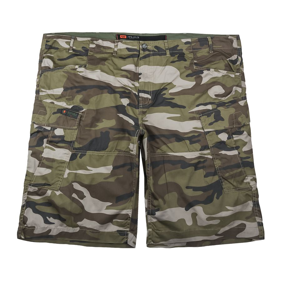 XXL Replika by Allsize Camouflage Cargo-Short oliv