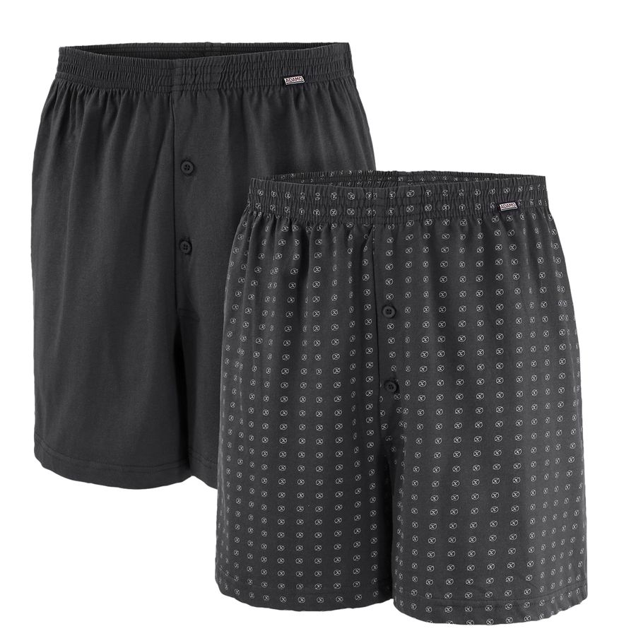 Boxershorts Übergröße 2er Pack anthrazit Adamo