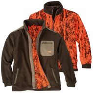 Hubertus XXL Warn-Wendejacke olivbraun-neonorange
