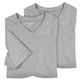 Redfield 2er-Pack XXL T-Shirts grau melange V-Neck