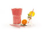 Papierstrohhalm Red White Stripe Papierstrohhalm Red White Stripe