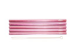 Edelstahl-Trinkhalme Pink Edelstahl-Trinkhalme Pink