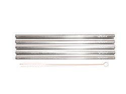 Edelstahl-Trinkhalme Silber Edelstahl-Trinkhalme Silber