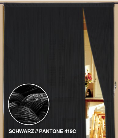 Fadenvorhang Schwarz 300 cm x 400 cm (BxH) – Kaikoon