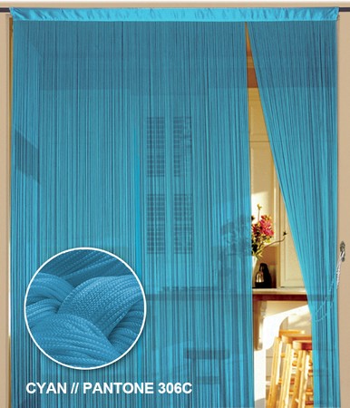Fadenvorhang Hellblau 150 cm x 500 cm (BxH) – Kaikoon