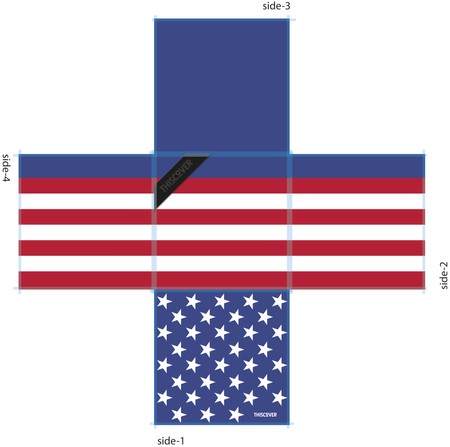 THISCOVER Sitzsack - flag USA