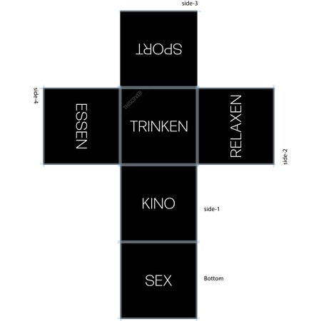 THISCOVER Sitzsack - Word dice adult