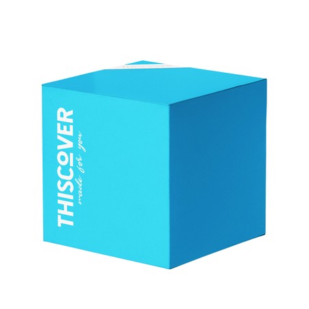 THISCOVER Sitzsack - Logo cyan