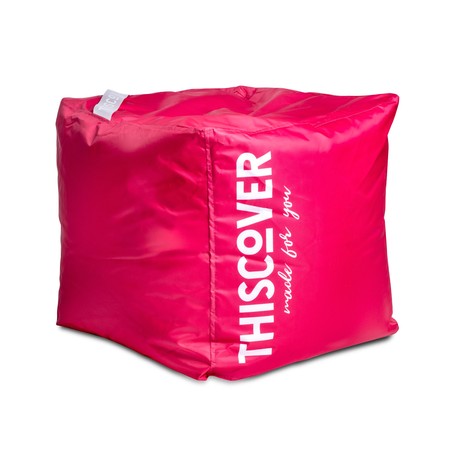 THISCOVER Sitzsack - Logo magenta