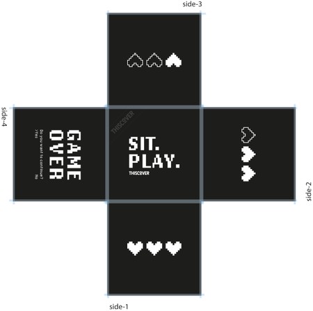 THISCOVER Sitzsack - game over THISCOVER Sitzsack - game over