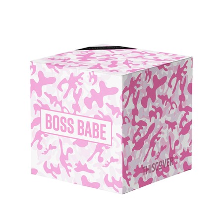 THISCOVER Sitzsack - Camouflage pink typo