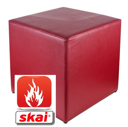 Sitzwürfel bordeaux B1 schwer entflammbar 35 cm x 35 cm 45 cm
