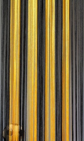 Fadenvorhang Schwarz-Gelb 150 cm x 300 cm (BxH) – Fan Flagge, Türvorhang & Deko – Kaikoon