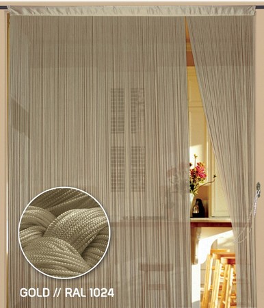 Fadenvorhang Gold 90 cm x 240 cm (BxH) – Kaikoon