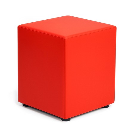 Sitzwürfel aus Kunstleder – Rot, 35 × 35 × 45 cm | Kaikoon 