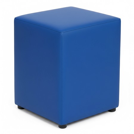 Sitzwürfel aus Kunstleder – Blau, 35 × 35 × 45 cm | Kaikoon 